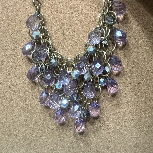 R.J. Graziano Lavender Crystal Necklace - Picture 1 of 2
